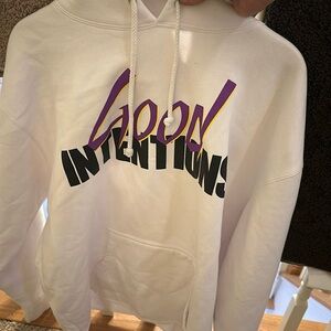 White purple and yellow Nav Good Intentions Hoodie